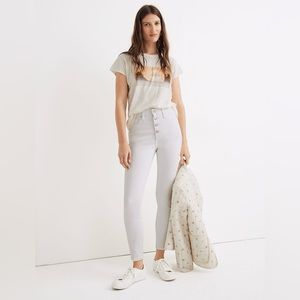 MADEWELL 10” High-Rise Skinny Crop white jeans. Size 27. EUC!!
